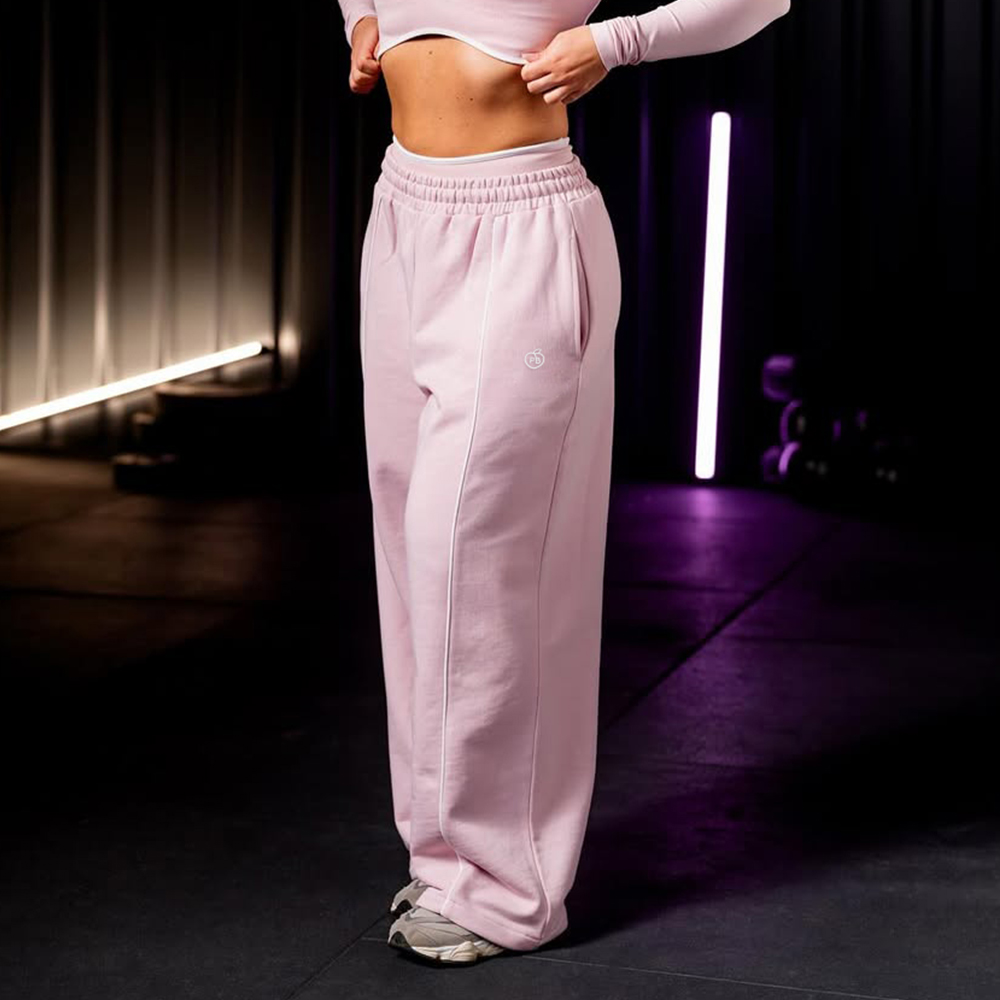 Women Shoes Joggers - Bum Striped Baggy Pants Wide Leg