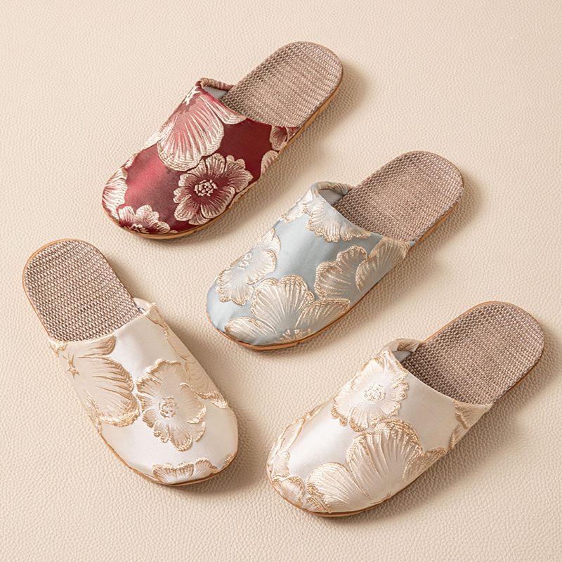 Mule Slip On - Silk Elegant Mule Slippers Women Home