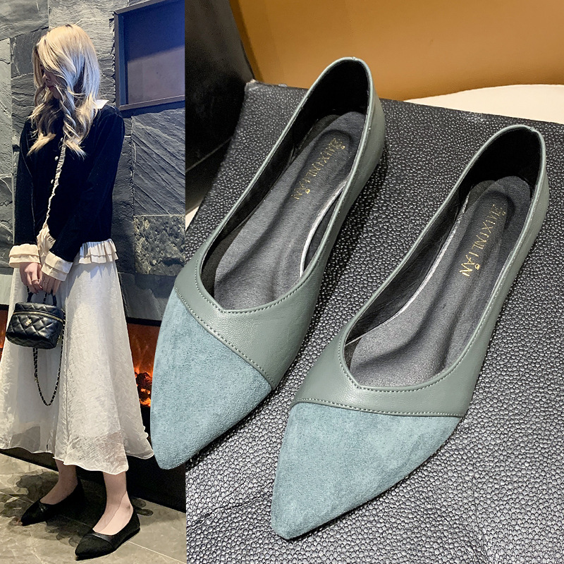Women Shoes Black - Flat black leather shoes for women