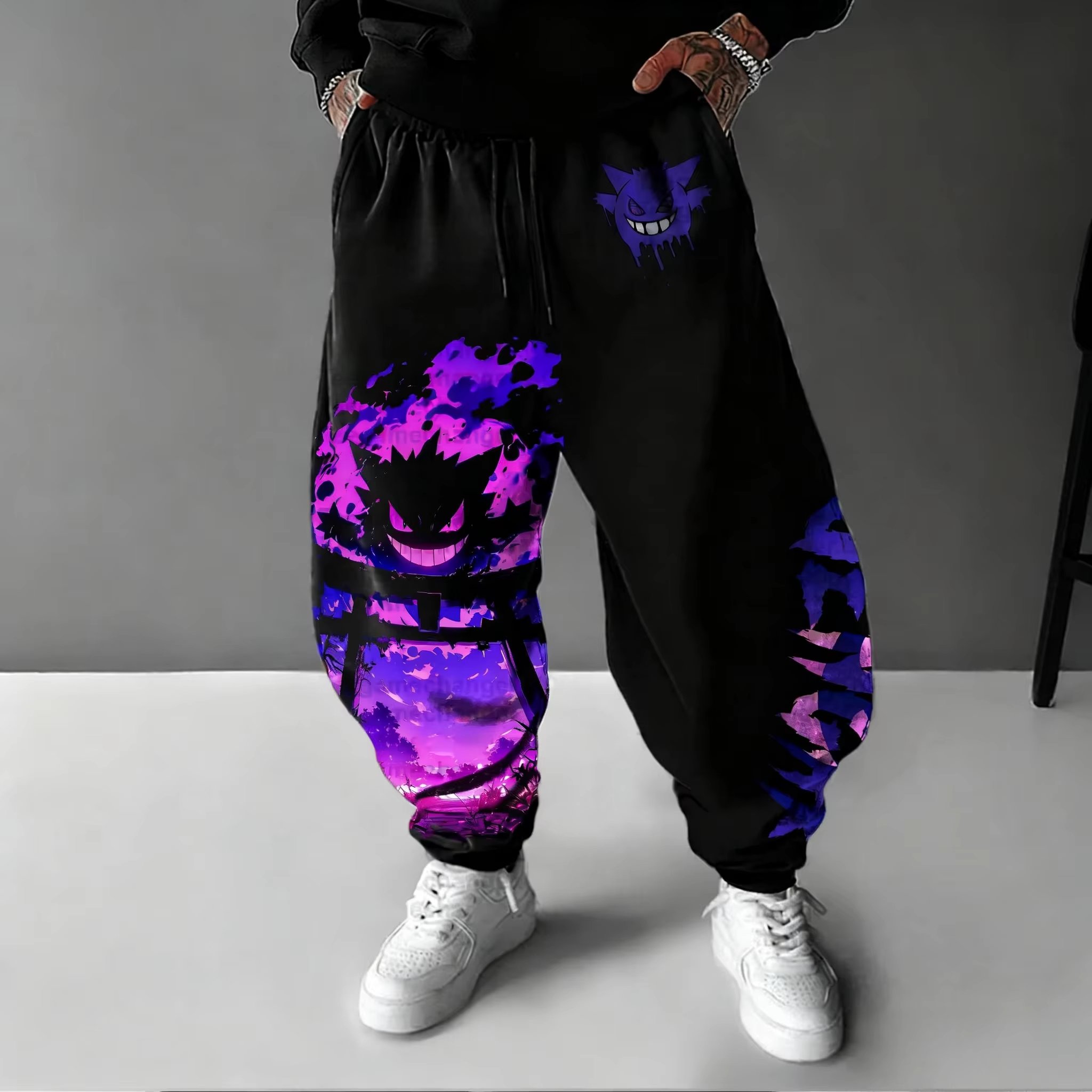 Women Shoes Joggers - Y2K 2026 Pokemon Gengar Cotton Sweetpants