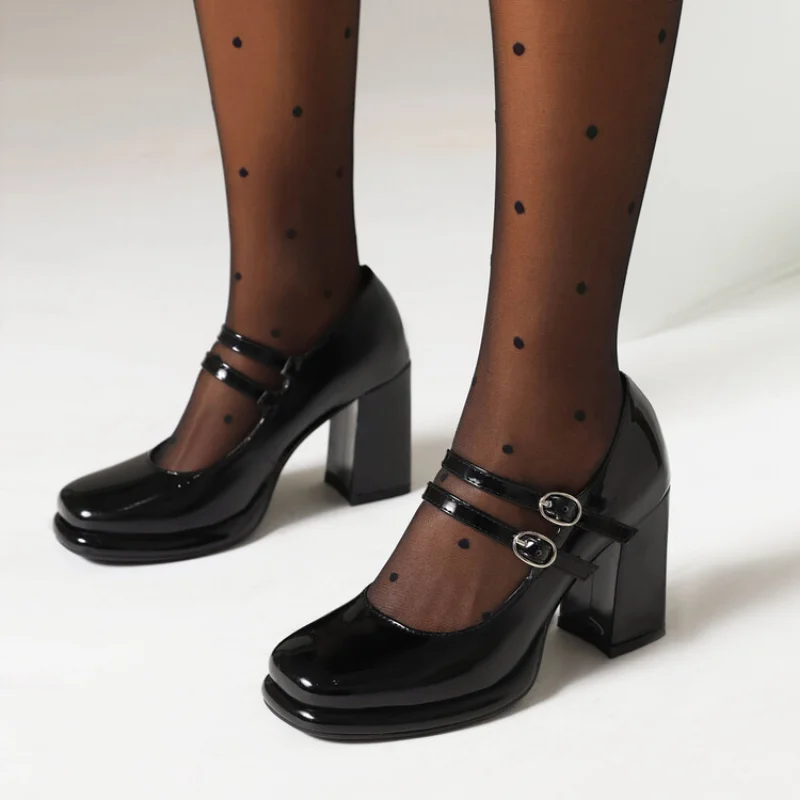 Patent Leather Pump - 2024 New Patent Leather Double Buckle