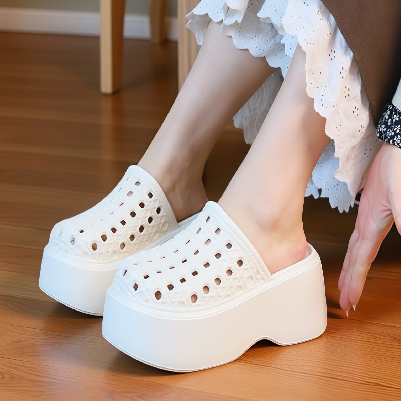 Women Shoes Size Chart - Chunky Thick Sole 7cm Platform Slippers