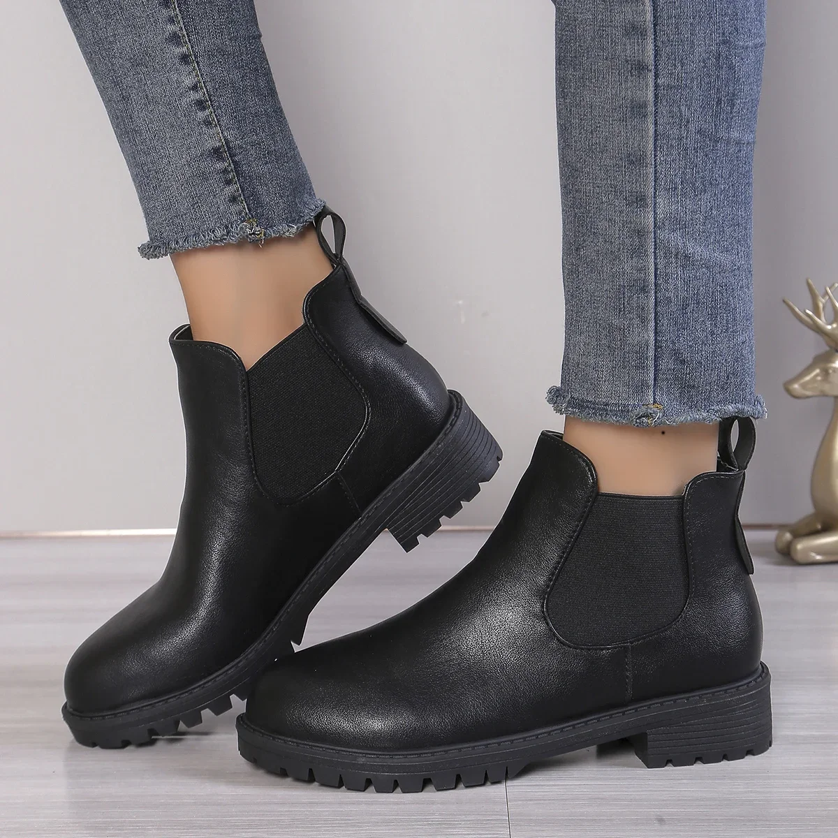 Women'S Shoes Chelsea - Women's Casual Chelsea Ankle Boots Round