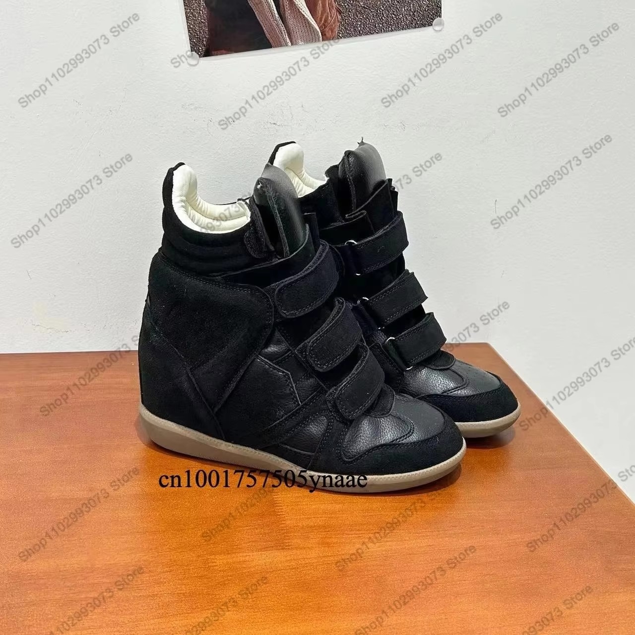 Women Shoes Size Chart - Women Hidden Wedge Heel High‑Top Sneakers