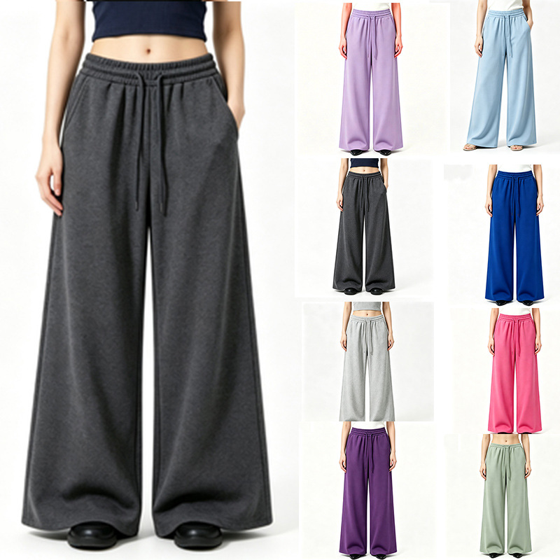 New Harajuku Wide Leg Sweatpan - Women Shoes Joggers 评论和价格