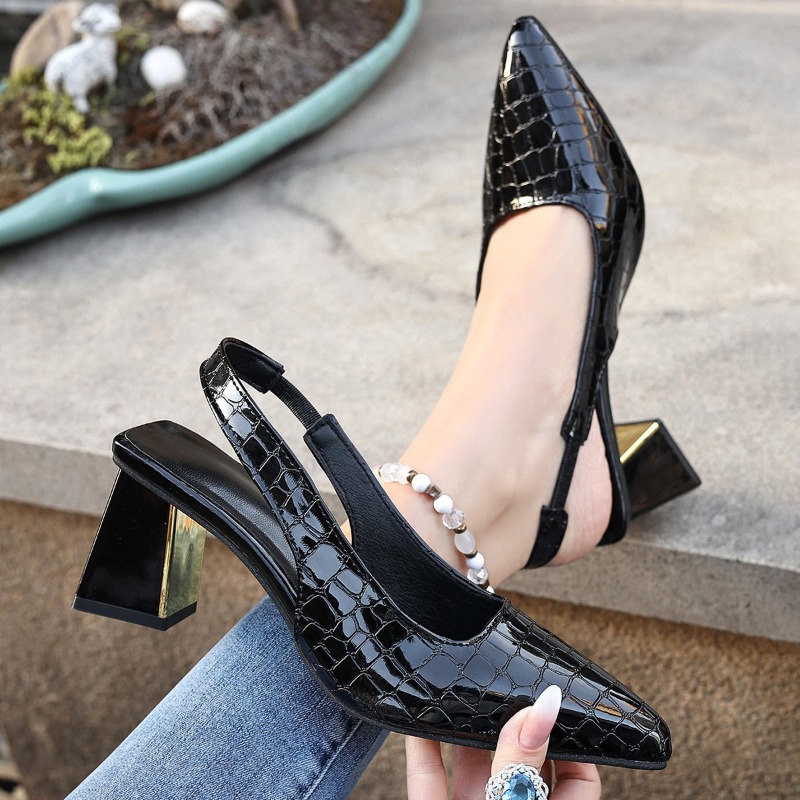 Summer High Heels Sandals Wome - Women Shoes Black 评论和价格