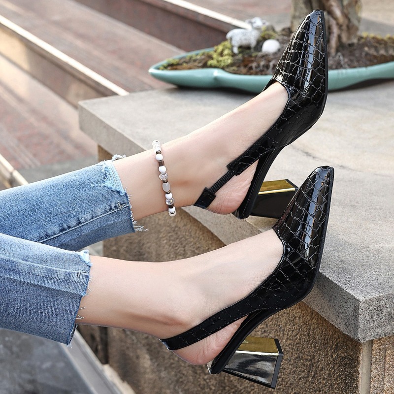 Summer High Heels Sandals Wome - Women Shoes Black 评论和价格