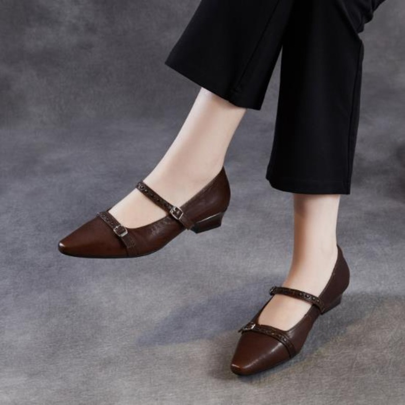 Brown Black Korea Women Flats  - Women Shoes Black 评论和价格