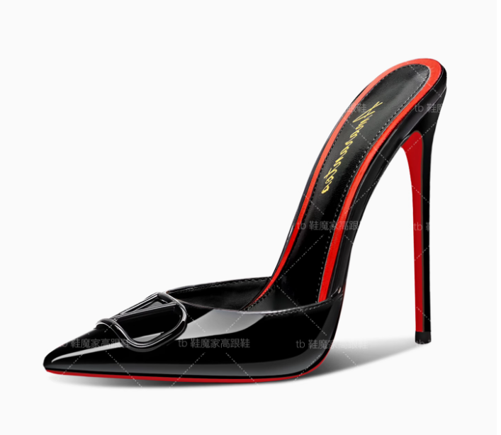 New black pointed toe toe sand - Patent Leather Pump 评论和价格
