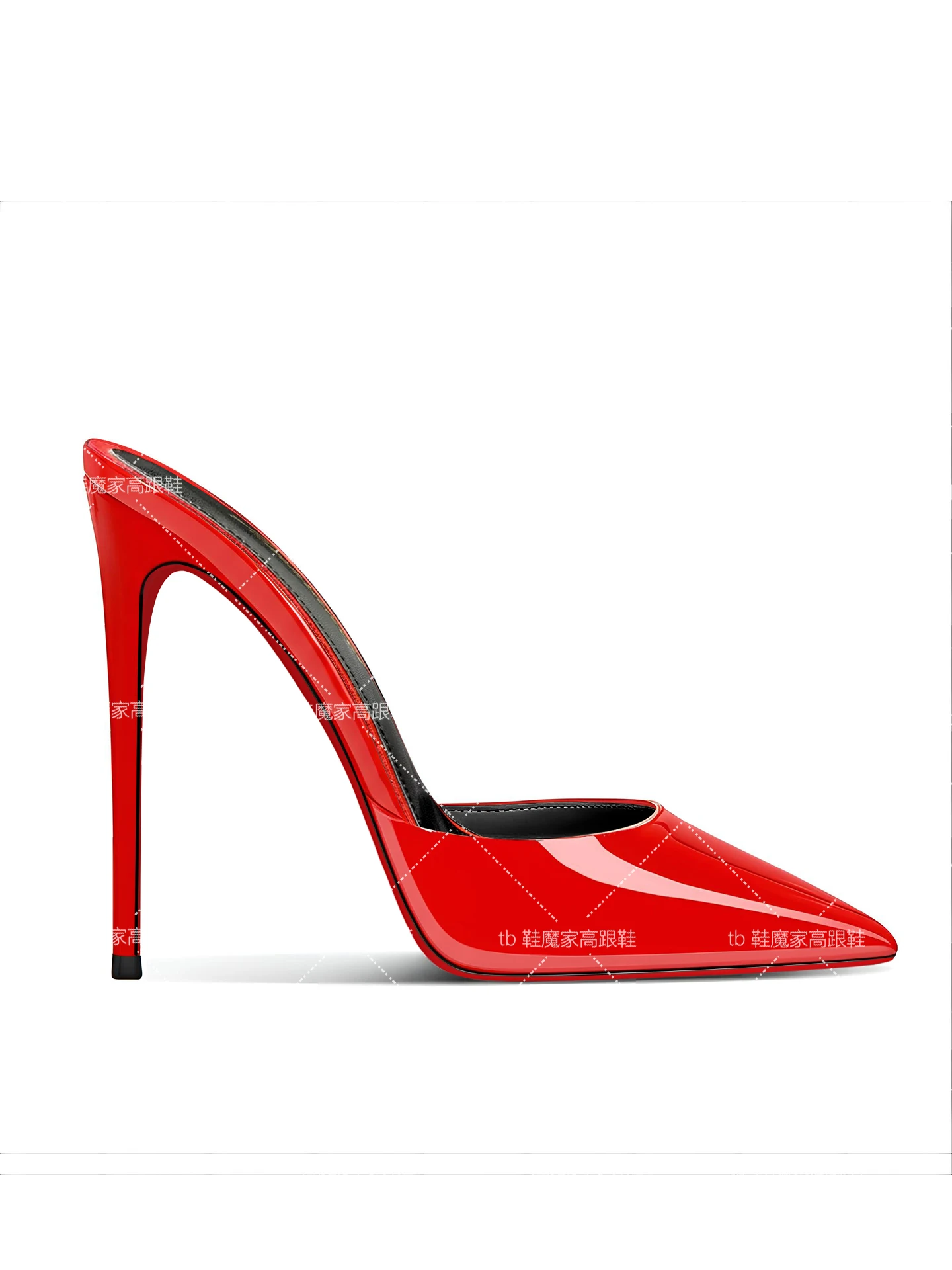New black pointed toe toe sand - Patent Leather Pump 评论和价格