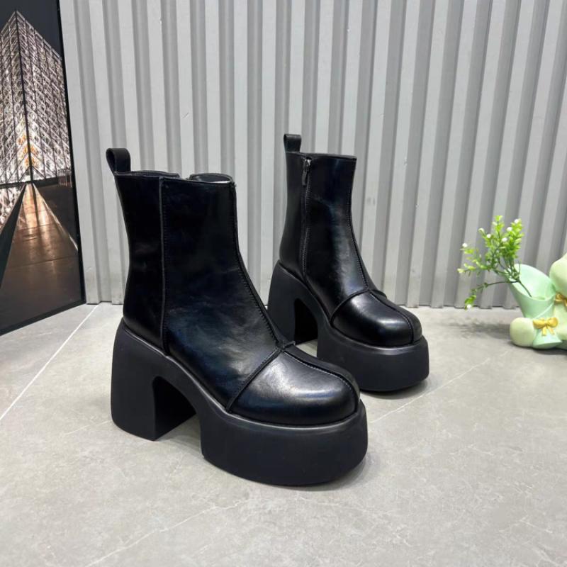 Women's Short Boots Thick Bott - Women'S Shoes Chelsea 评论和价格