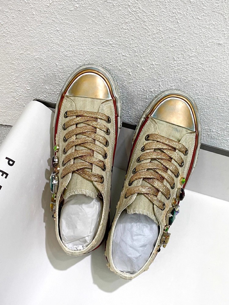 Vintage Women Low Cut Lace Up  - Women Shoes Joggers 评论和价格
