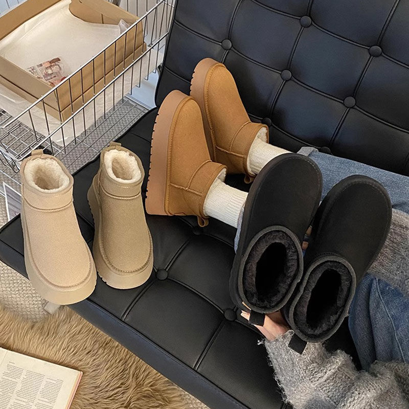 Women's Thick-Soled Snow Boots - Women Shoes Size Chart 评论和价格