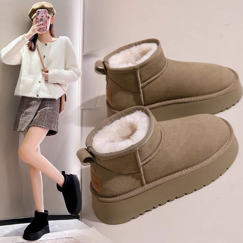 Women's Thick-Soled Snow Boots - Women Shoes Size Chart 评论和价格