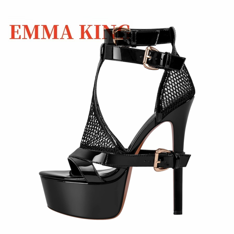 Yellow Mesh Platform Heeled Sa - Women'S Shoes Yellow 评论和价格