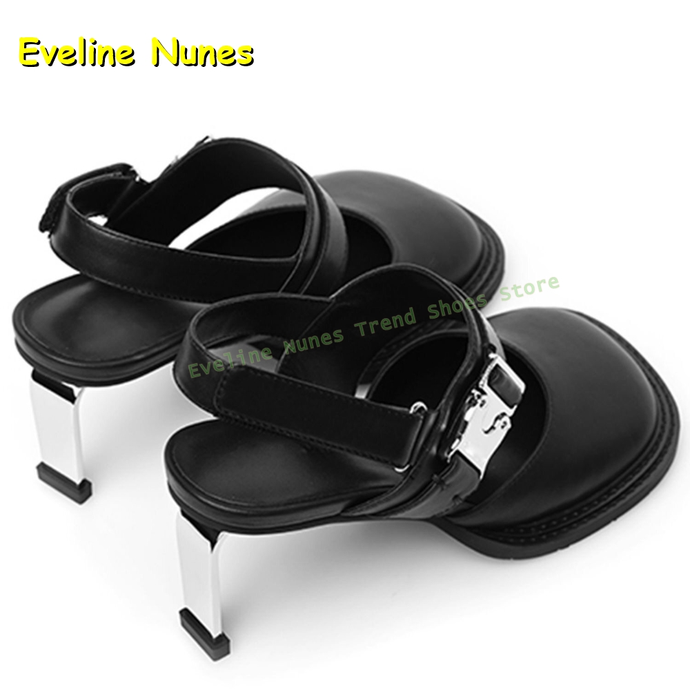 Women's Black Square Toe Buckl - Mule Slip On 评论和价格