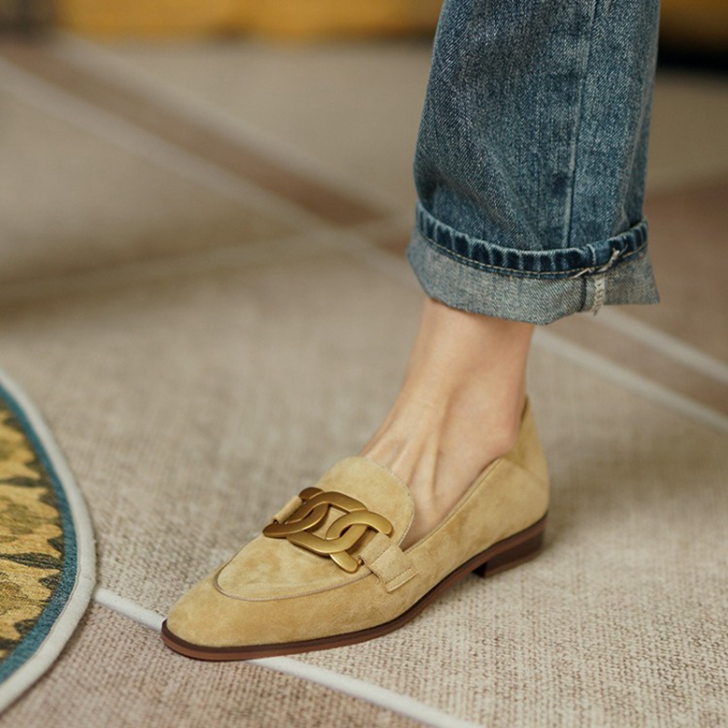 Suede Leather Women Loafers Sp - Women Shoes Black 评论和价格