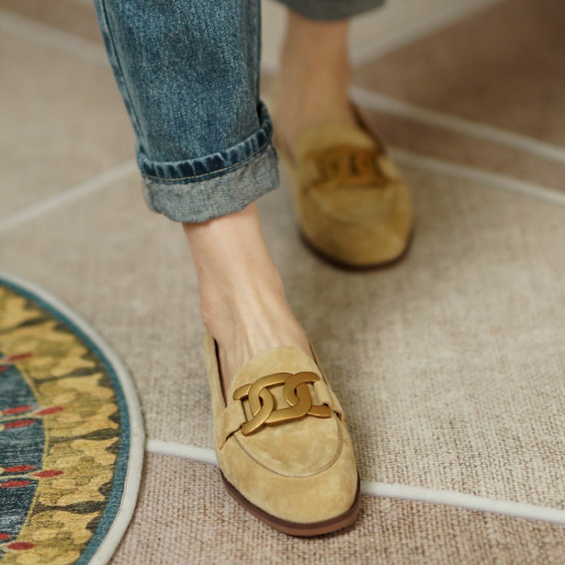 Suede Leather Women Loafers Sp - Women Shoes Black 评论和价格