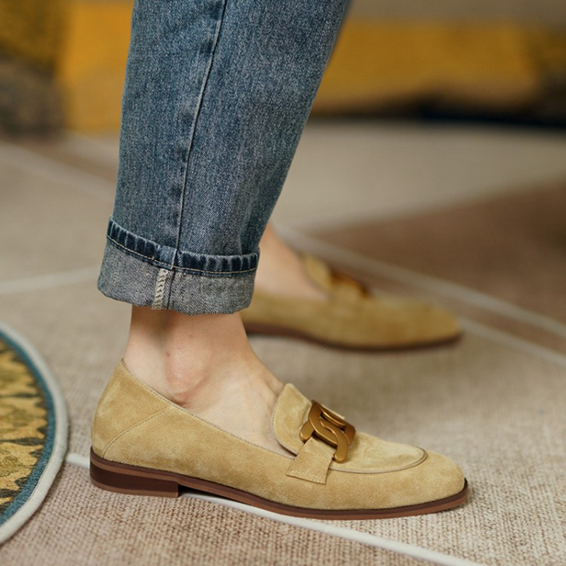 Suede Leather Women Loafers Sp - Women Shoes Black 评论和价格