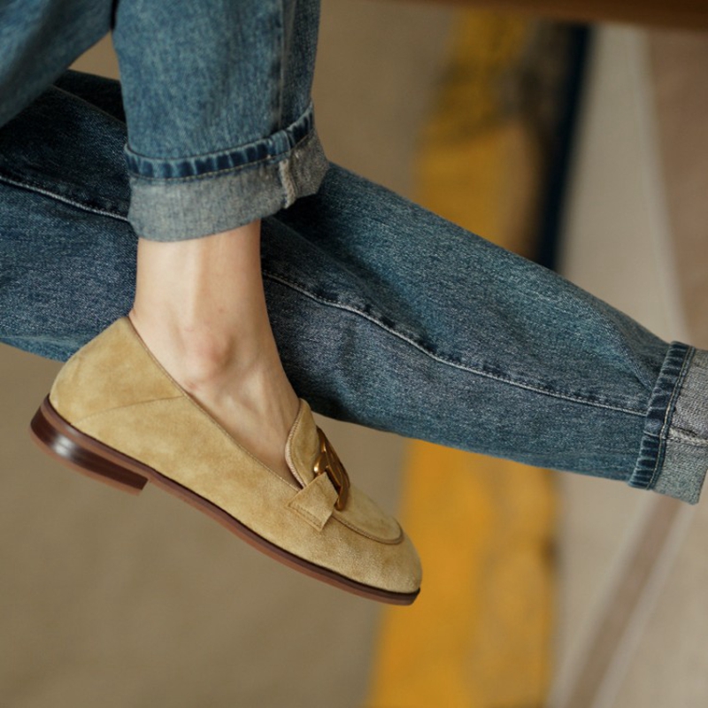 Suede Leather Women Loafers Sp - Women Shoes Black 评论和价格