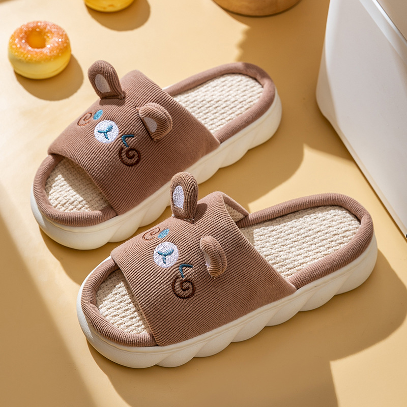 Home Linen Slipper for Women C - Women Shoes Black 评论和价格