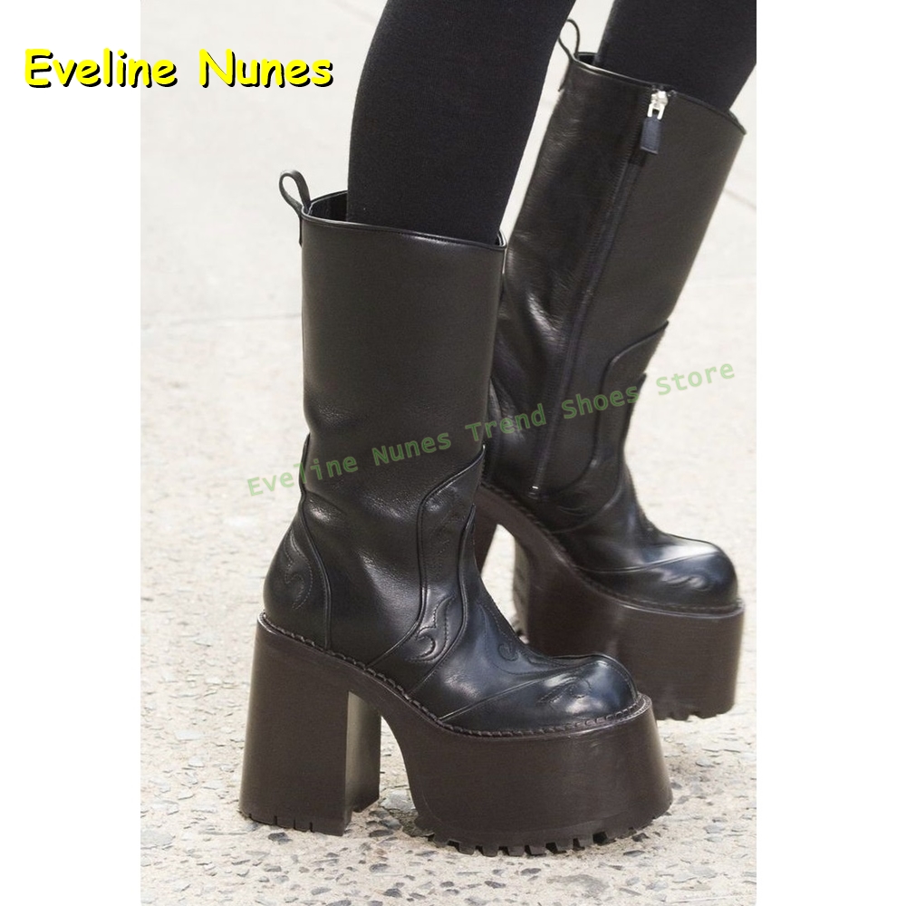 Embroidery Platform Knee High  - Women Shoes Size Chart 评论和价格