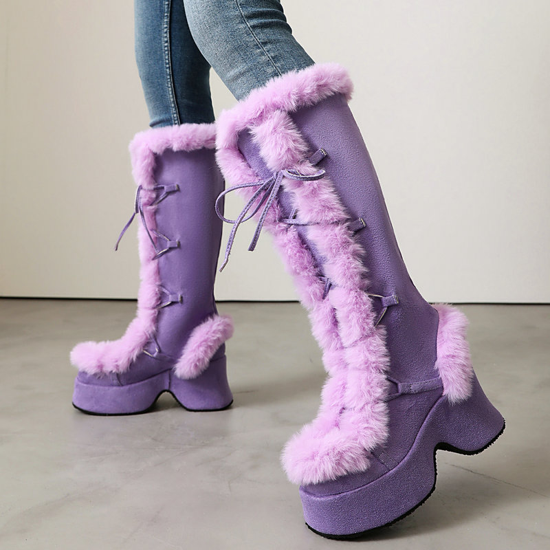 Lolita Style Furry Platform Bo - Women'S Shoes Chelsea 评论和价格