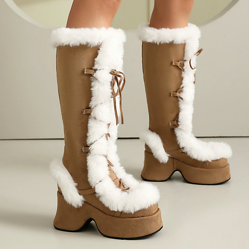 Lolita Style Furry Platform Bo - Women'S Shoes Chelsea 评论和价格