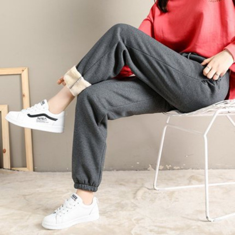 Women High Waist Fleece Lined  - Women Shoes Joggers 评论和价格