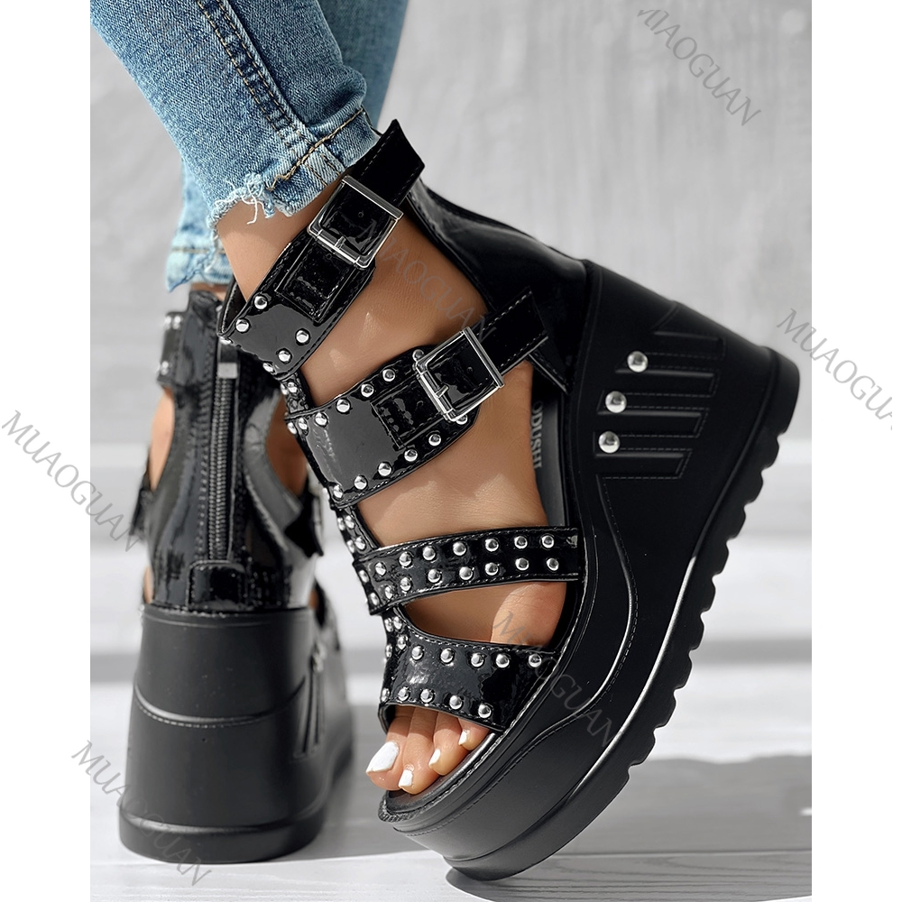 Fashion Women Peep Toe Black S - Women Shoes Black 评论和价格