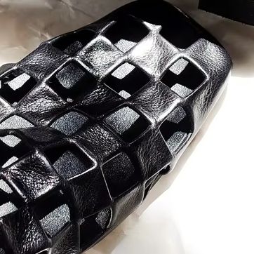 Women Black Caged Flat Sandals - Mule Slip On 评论和价格