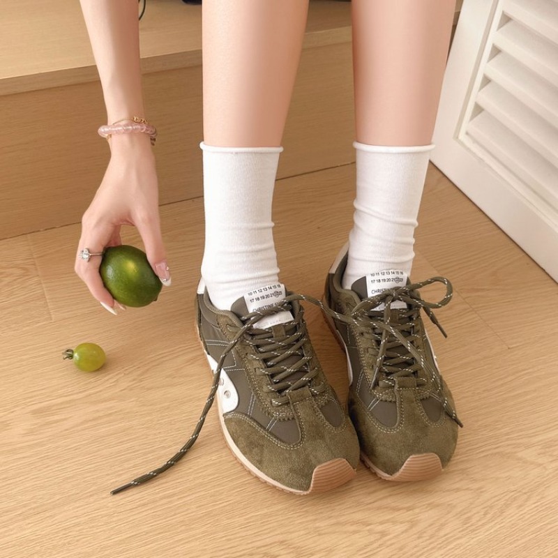 Retro Color Block Sneakers Wom - Women Shoes For Walking 评论和价格