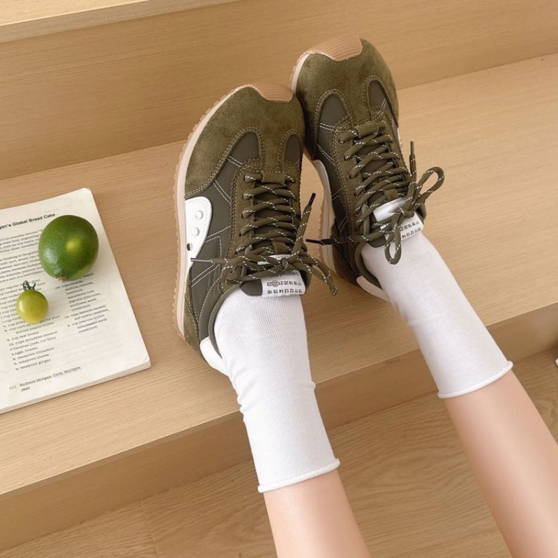 Retro Color Block Sneakers Wom - Women Shoes For Walking 评论和价格