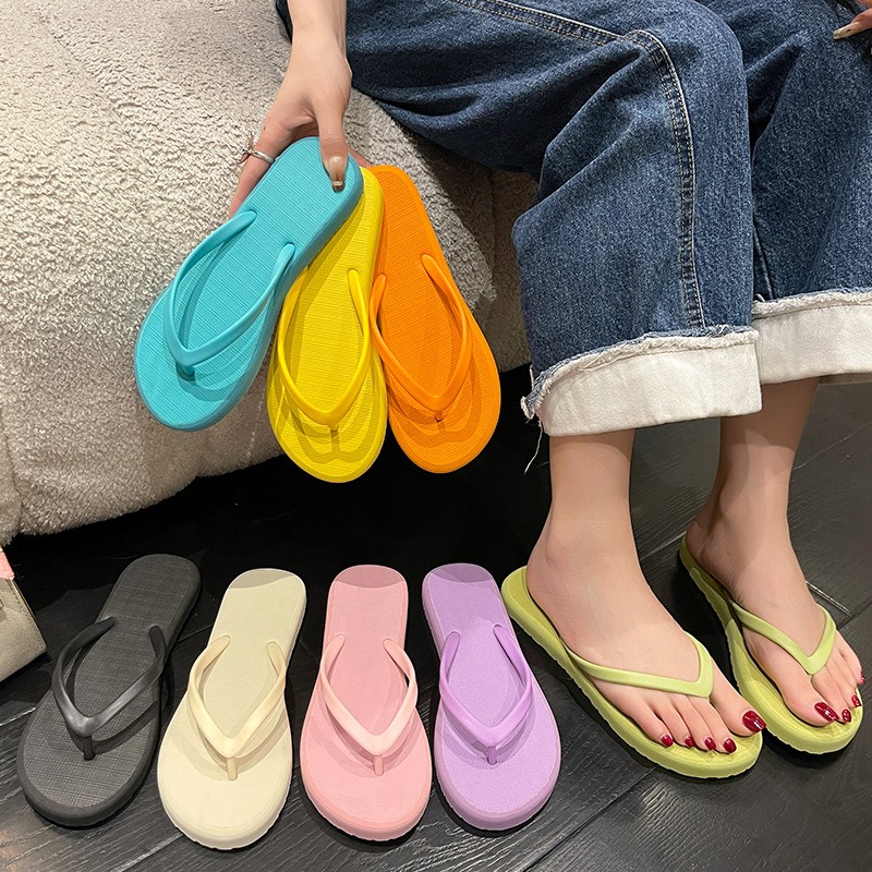 Cute Solid Color Women Flip Fl - Women Shoes For Walking 评论和价格