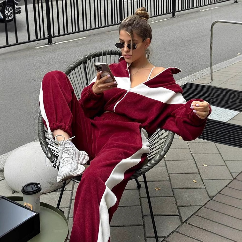 Two Piece Sets Pant Set Tracks - Women Shoes Joggers 评论和价格