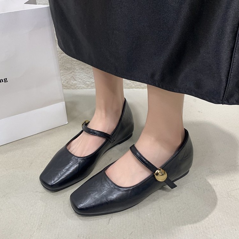 Ultra-Soft Leather Black Flats - Women Shoes Black 评论和价格