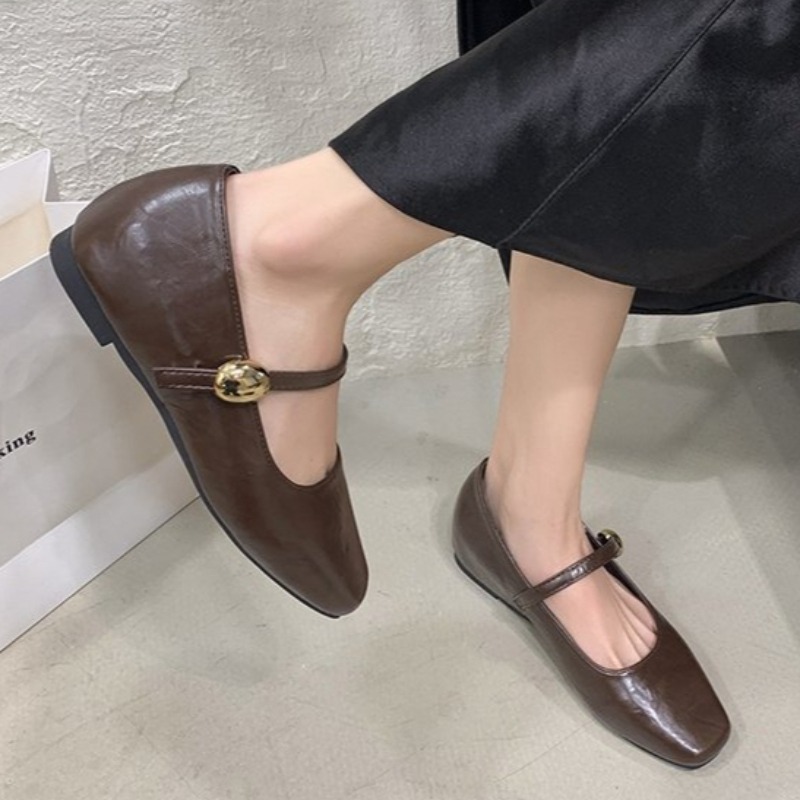 Ultra-Soft Leather Black Flats - Women Shoes Black 评论和价格
