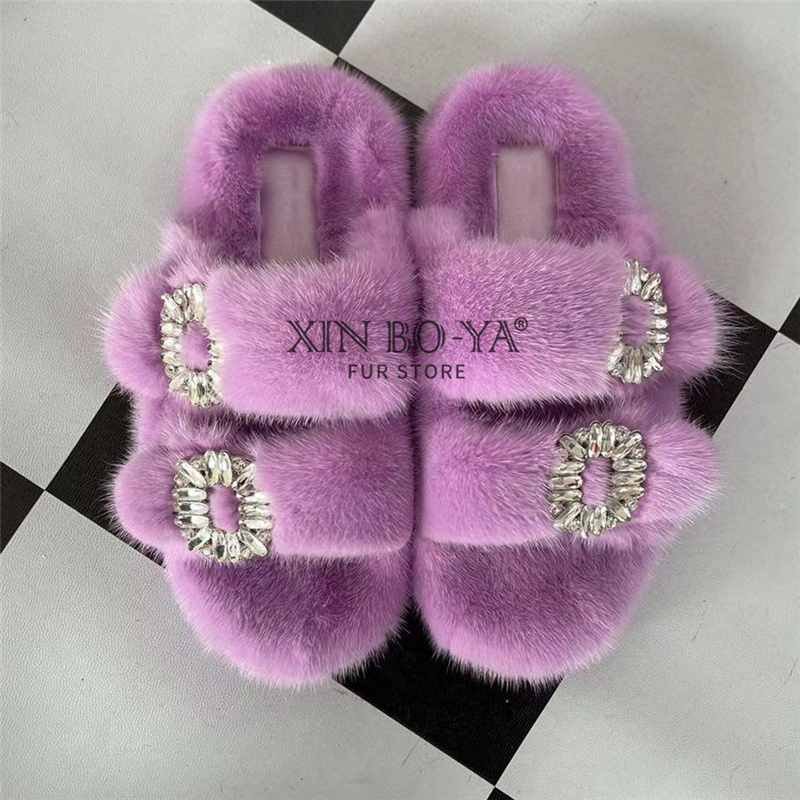 Mink Slippers Winter Women's S - Women Shoes Mk 评论和价格