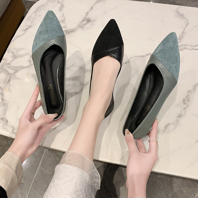 Flat black leather shoes for w - Women Shoes Black 评论和价格