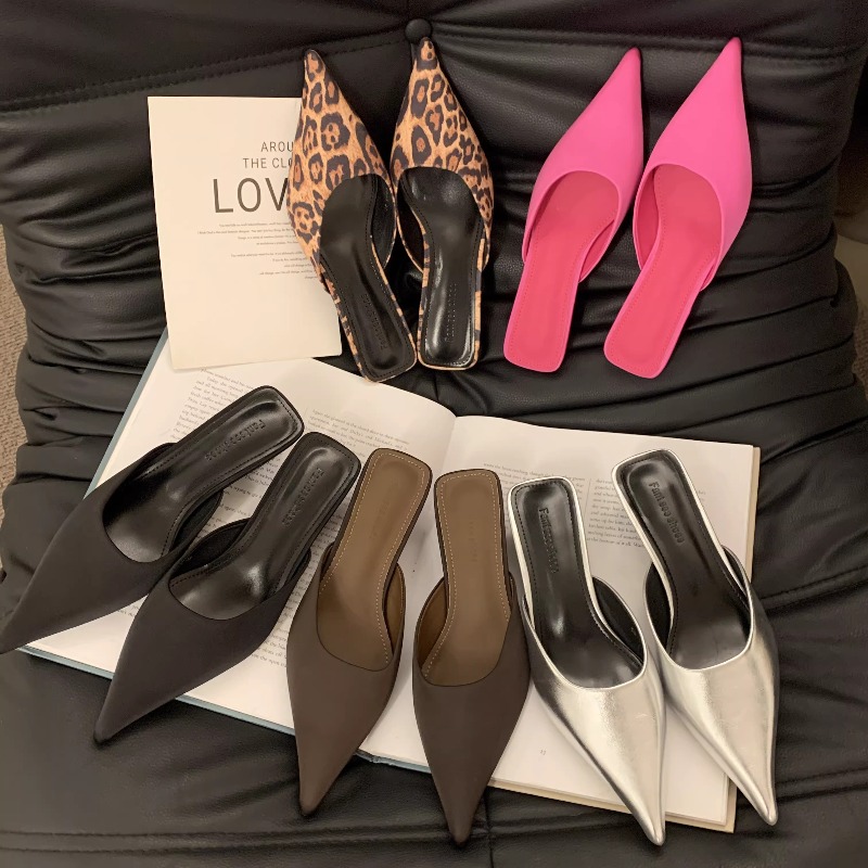 New Luxury Pointed Toe Women M - Mule Slip On 评论和价格