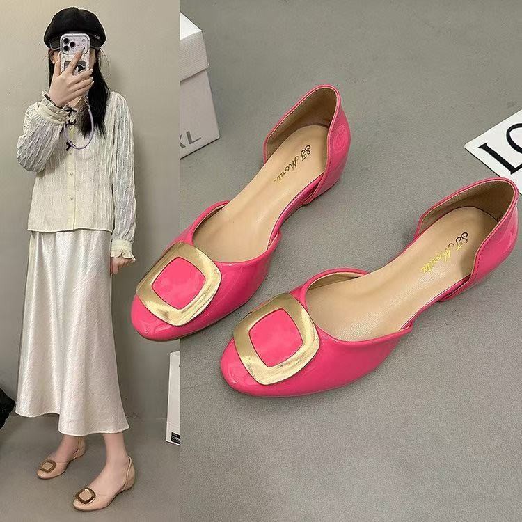 Fashion Square Buckle Hollow F - Women Shoes Sandals 评论和价格