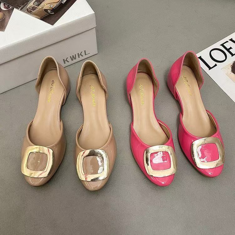 Fashion Square Buckle Hollow F - Women Shoes Sandals 评论和价格