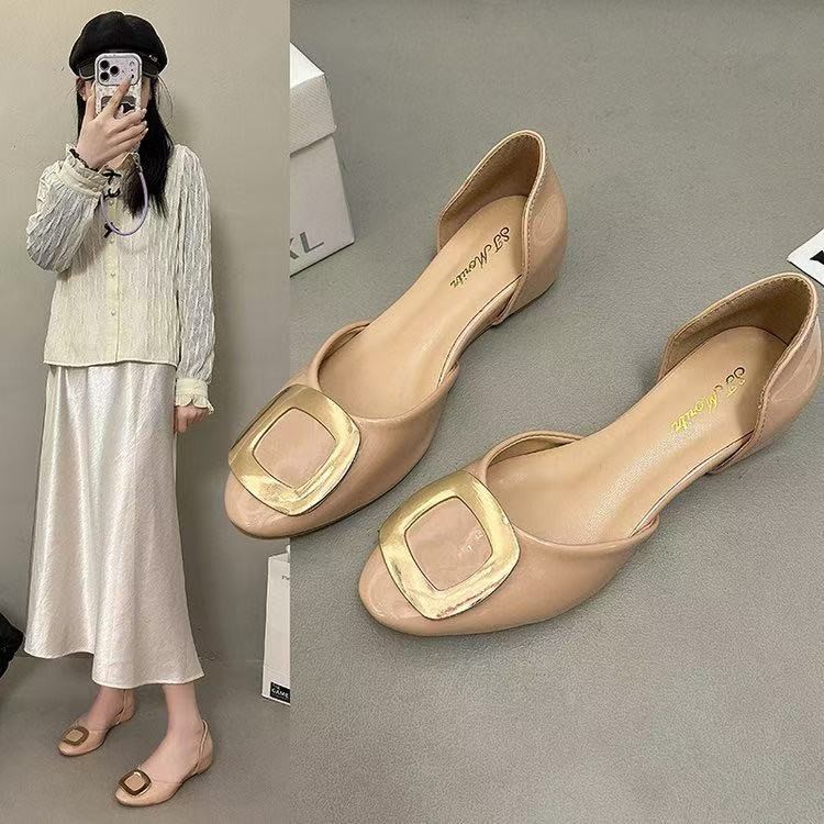 Fashion Square Buckle Hollow F - Women Shoes Sandals 评论和价格