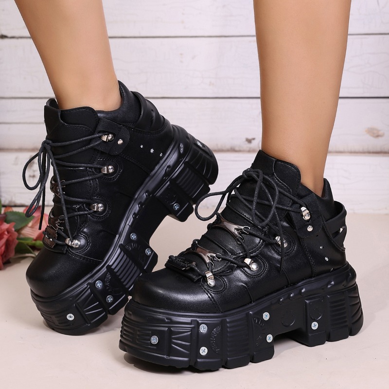 New Women Shoes Punk Style Lac - Women Shoes Size Chart 评论和价格