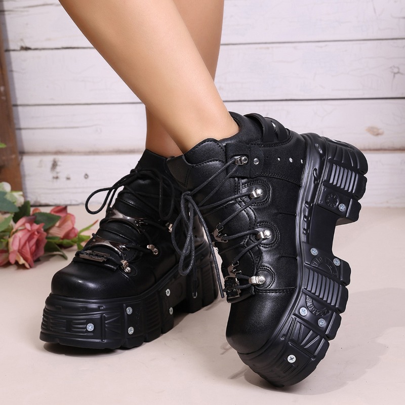 New Women Shoes Punk Style Lac - Women Shoes Size Chart 评论和价格