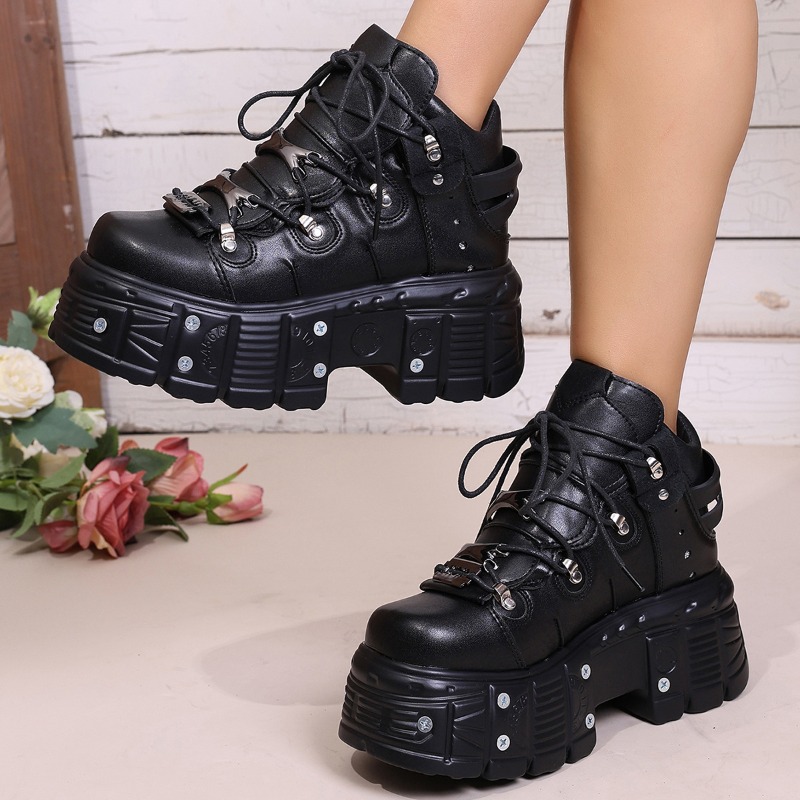New Women Shoes Punk Style Lac - Women Shoes Size Chart 评论和价格