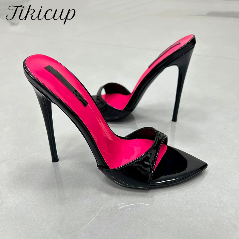 Woman Stilettos 12cm Slipper S - Patent Leather Pump 评论和价格